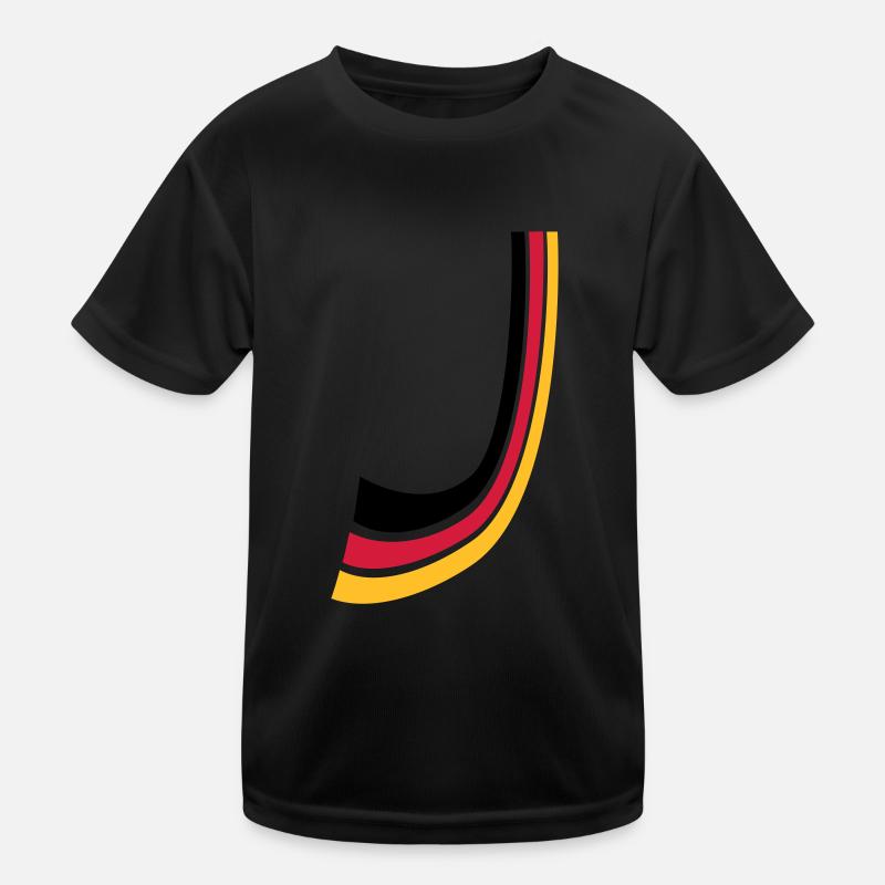 Deutschland Bogen Linien Flagge Kinder Funktions-T-Shirt