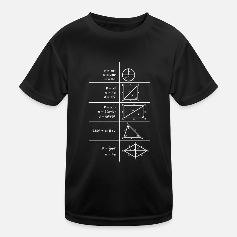 Formulas math formula collection shirt design gift Kids Functional T-Shirt