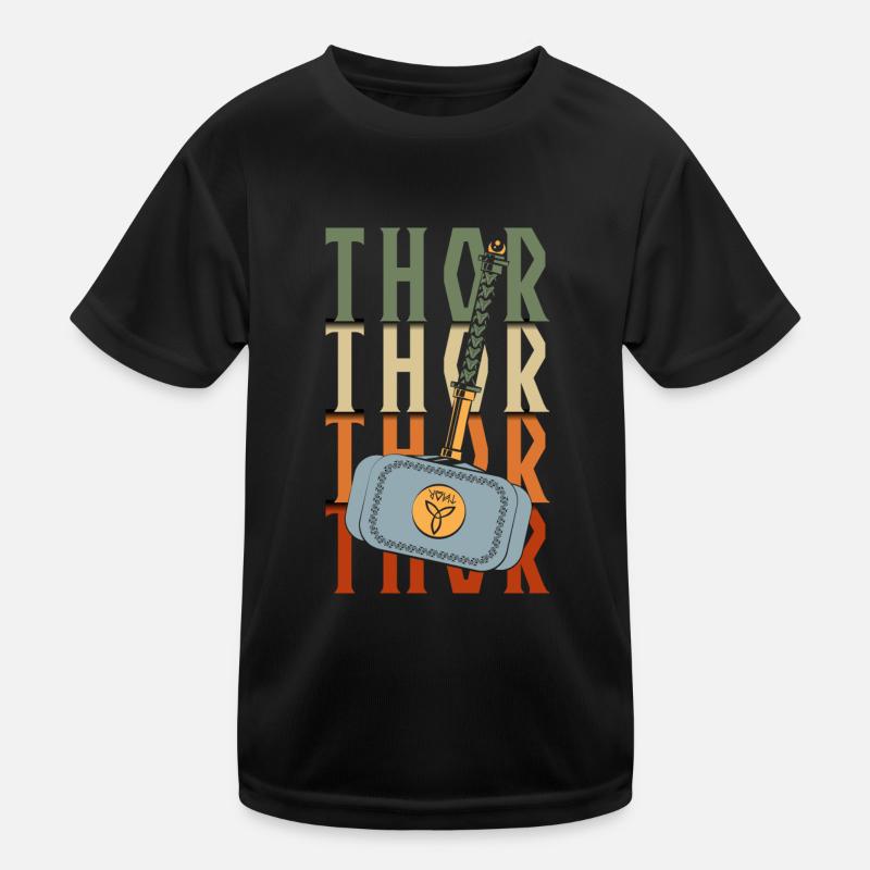 Wikinger Viking Hammer Kids Functional T-Shirt