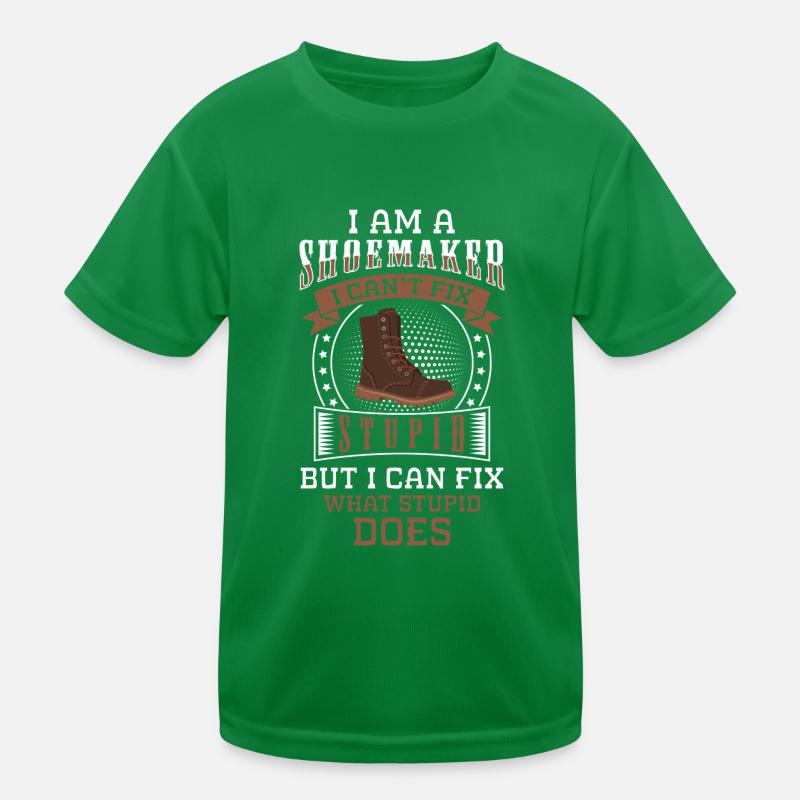 Cobbler Profession Boots Leather Kids Functional T-Shirt