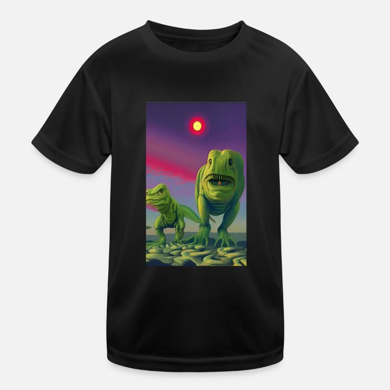 Creepy Horror Comic Alien on a strange planet Kids Functional T-Shirt
