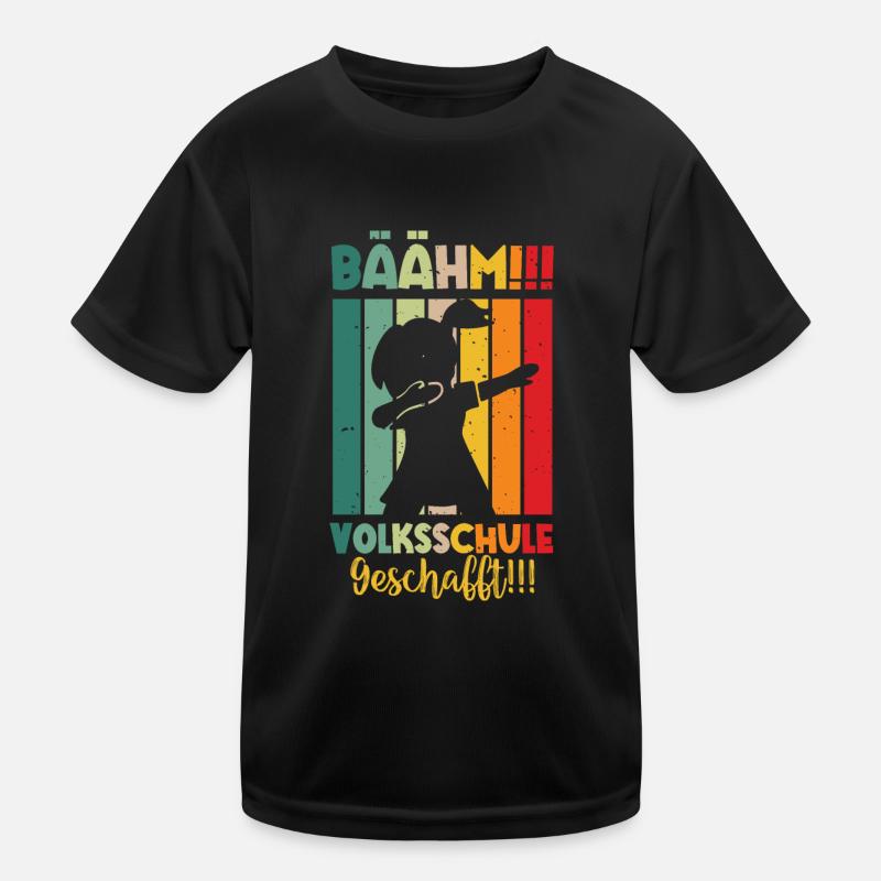 Volksschule Geschafft Absolvent Abgänger Kinder Funktions-T-Shirt
