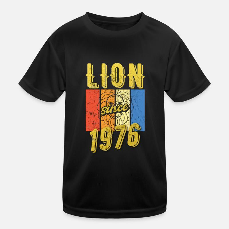 Löwe 1976 Sternzeichen Geburtstag Geschenk Kinder Funktions-T-Shirt