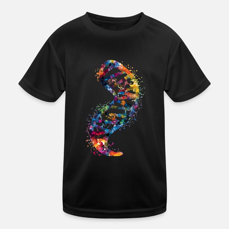 DNA-Molekül - Kinder Funktions-T-Shirt - Schwarz