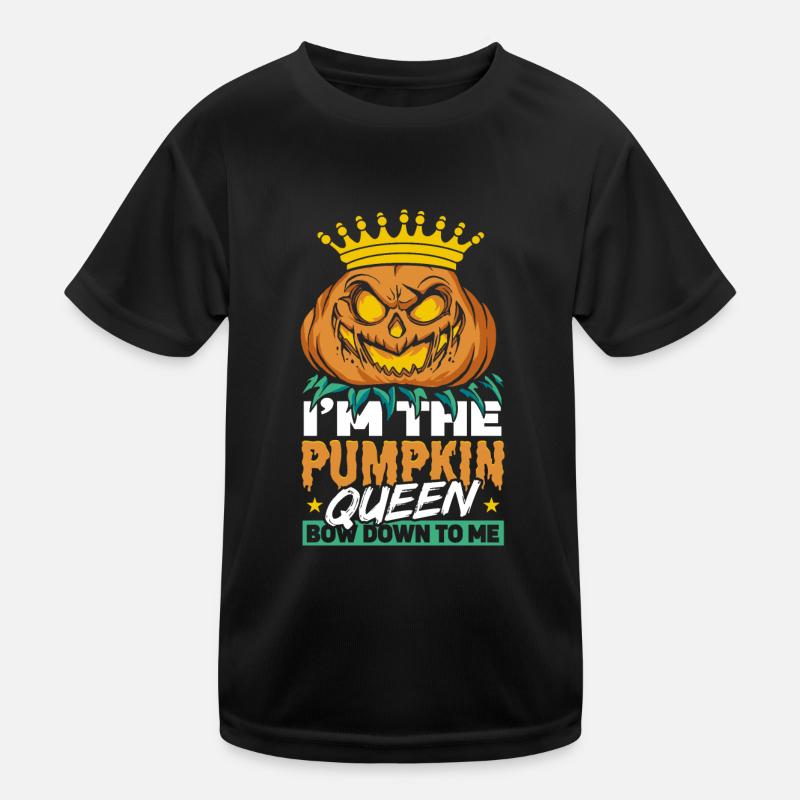 I'm The Pumkin Queen Bow Down To Me Kids Functional T-Shirt