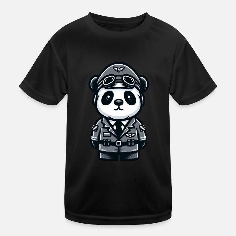 Cute Panda Pilot Kinder Funktions-T-Shirt