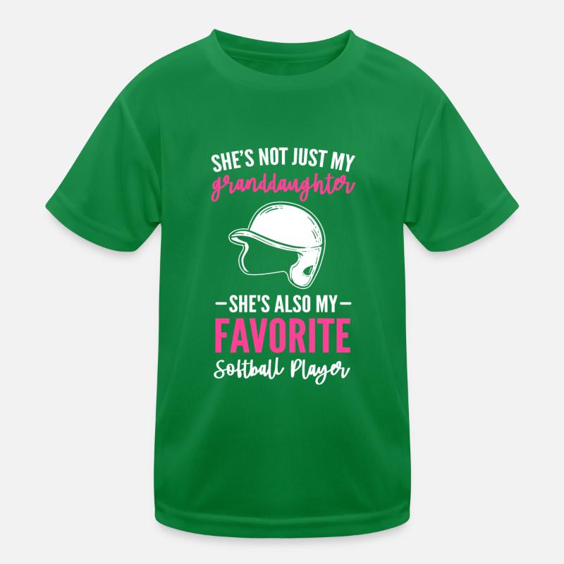 Softball Softball-Spieler Großmutter Oma Kinder Funktions-T-Shirt