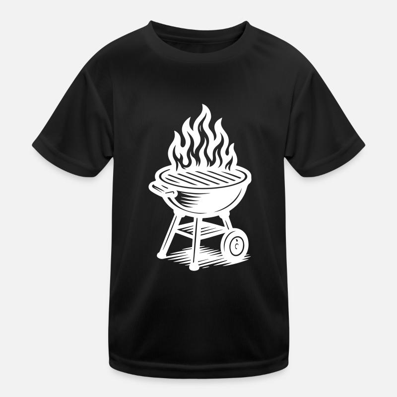 Grill Fire Grilling Kids Functional T-Shirt