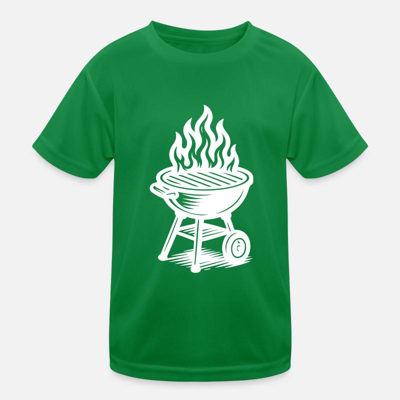 Grill Fire Grilling Kids Functional T-Shirt