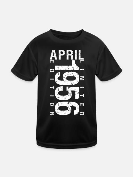 Avril 1956 Avril cadeau anniversaire 1956 - T-shirt sport Enfant - noir - Devant
