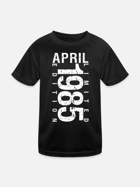 Avril 1985 Avril cadeau anniversaire 1985 - T-shirt sport Enfant - noir - Devant