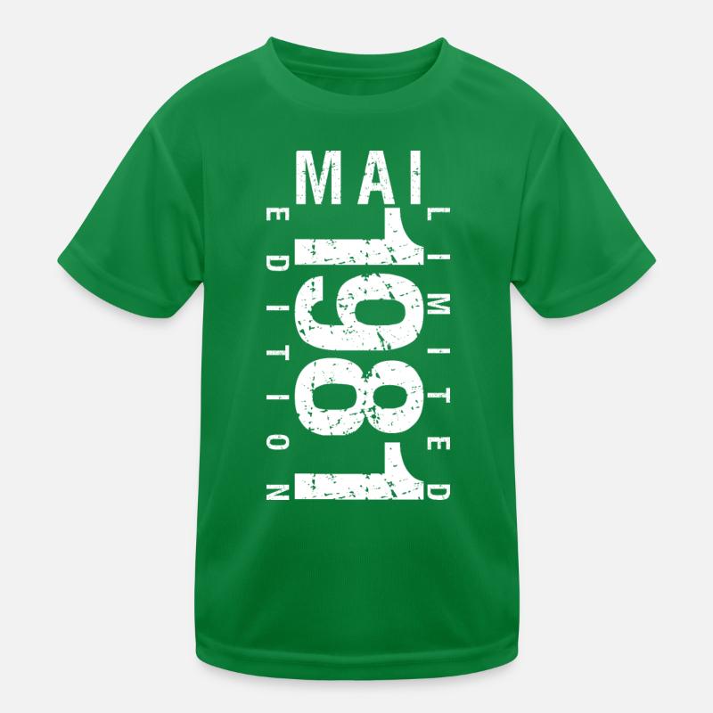 Mai 1981 Mai cadeau anniversaire May 1981 T-shirt sport Enfant