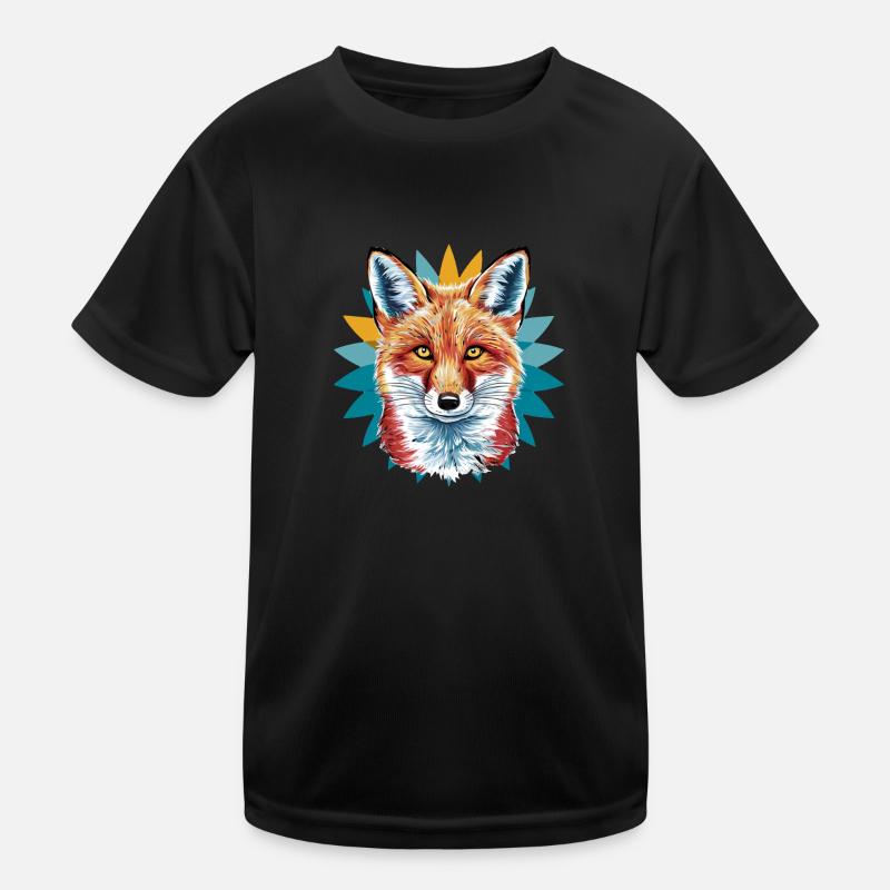 Fuchs - Illustration Kinder Funktions-T-Shirt