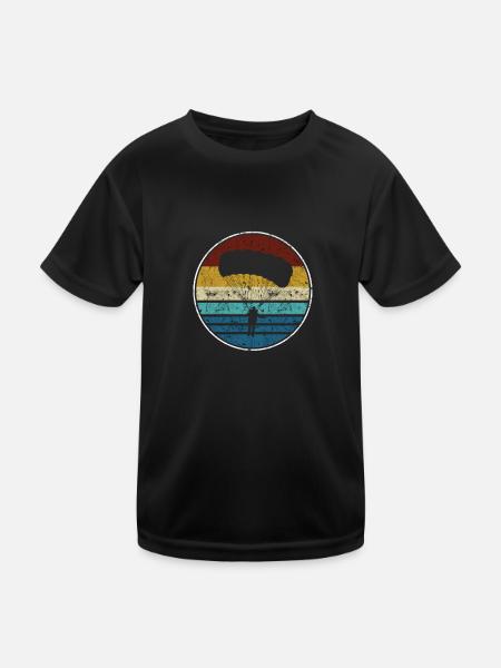 parachute - Kids Functional T-Shirt - black - Front