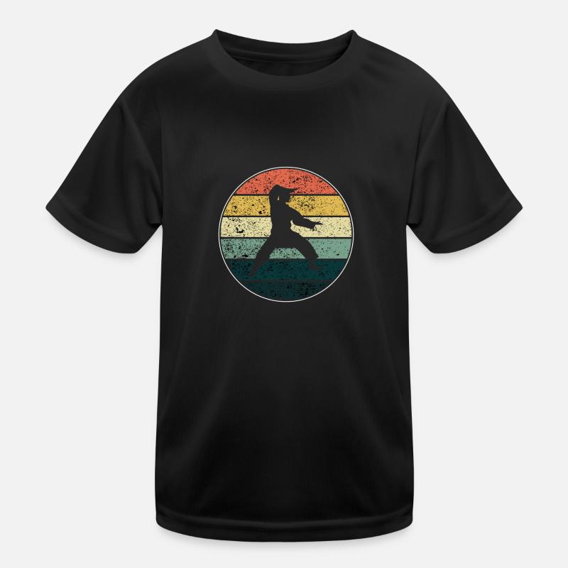 Karate - Kinder Funktions-T-Shirt - Schwarz