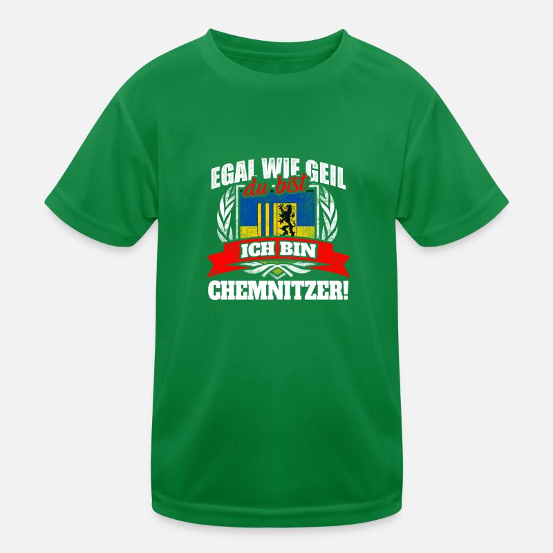 Chemnitzer Chemnitz Sächsisch Sachsen Geschenk Kinder Funktions-T-Shirt
