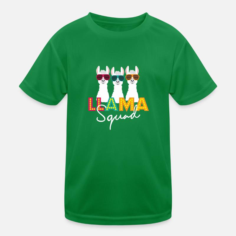 Llama Squad No-probllama Animal Lover Gift Idea Kids Functional T-Shirt