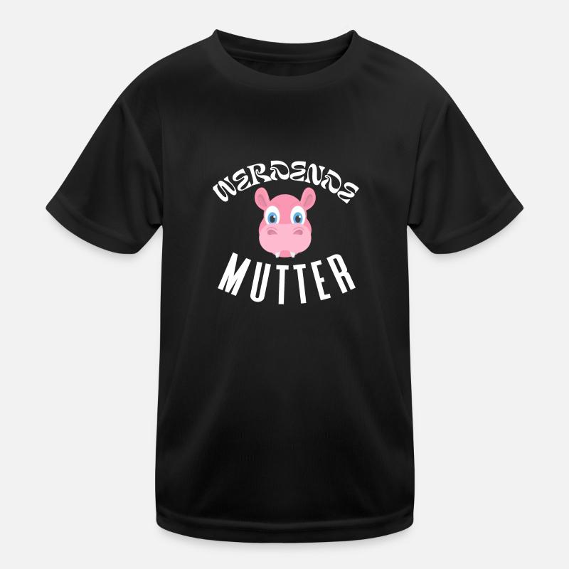 Werdende Mutter Kinder Funktions-T-Shirt