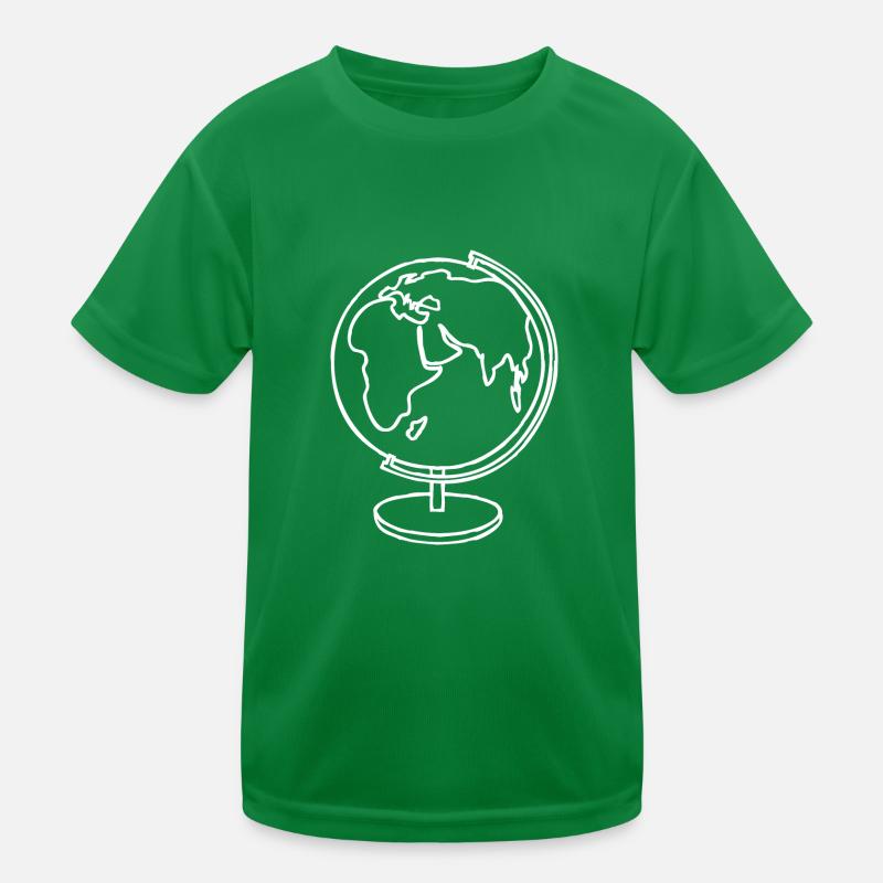 Globe Hand Drawn Kids Functional T-Shirt