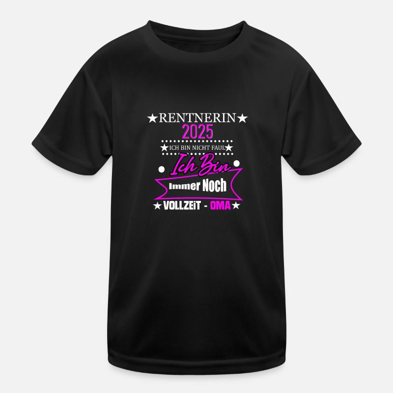 Rente Ruhestand Rentner Geschenk - Kinder Funktions-T-Shirt - Schwarz