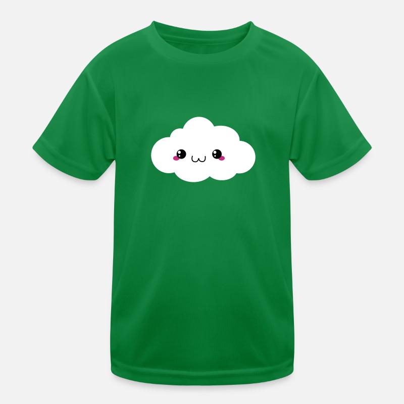 Happy Kawaii Wolke Kinder Funktions-T-Shirt