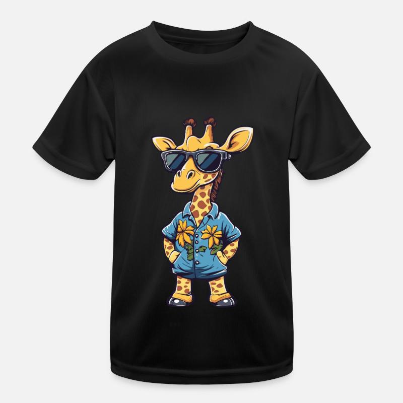 Giraffe Funny Summer Kids Functional T-Shirt