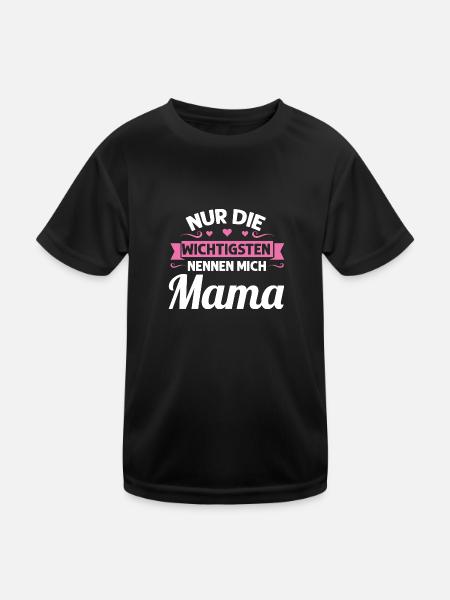 Mutter Mutter Tag Mama Geschenk - Kinder Funktions-T-Shirt - Schwarz - Vorne