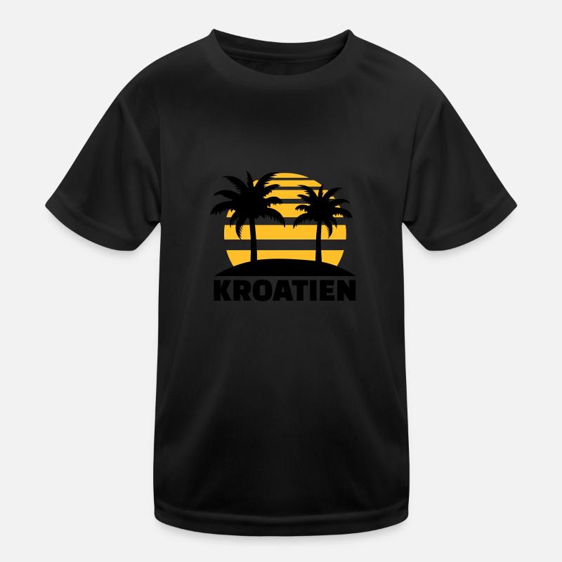 Kroatien Kinder Funktions-T-Shirt