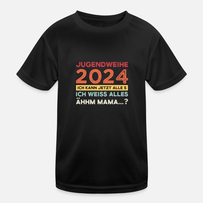 Jugendweihe 2024 Jugend Jugendfeier 2024 Geschenk Kinder Funktions-T-Shirt