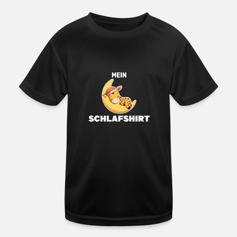 Schlafshirt Giraffe Schlafanzug Geschenk Kinder Funktions-T-Shirt