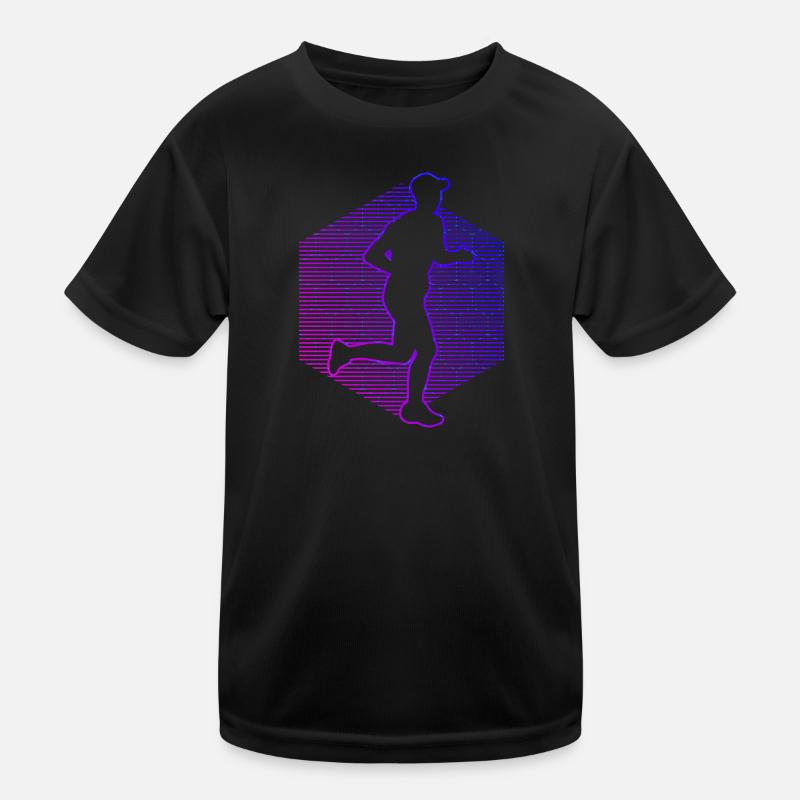 Running Herren Marathonläufer Marathonlaufen Kinder Funktions-T-Shirt