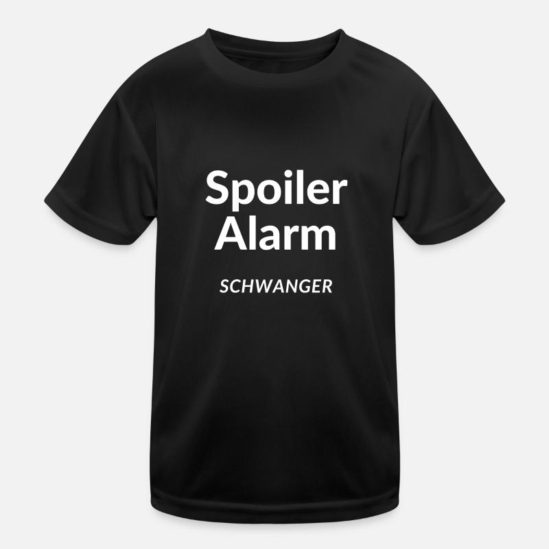 Spoiler Alert Pregnant Design Kinder Funktions-T-Shirt