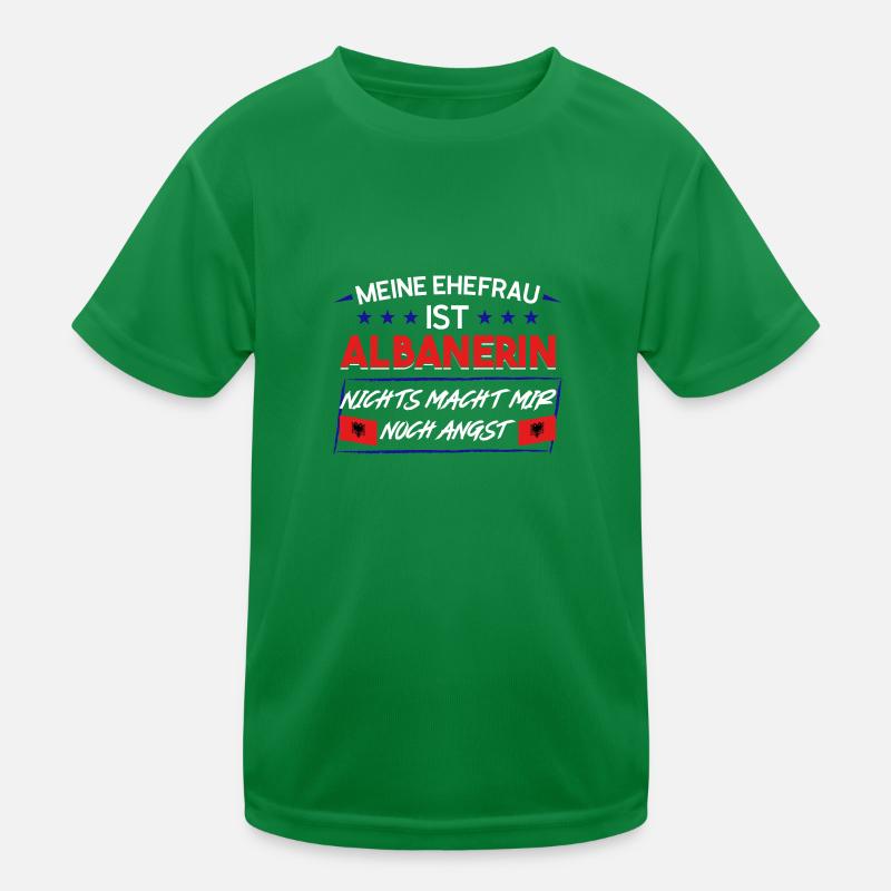 Albanerin Ehefrau Ehemann Geschenk Kinder Funktions-T-Shirt