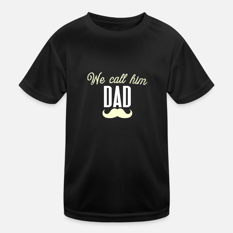 Dad - Kinder Funktions-T-Shirt - Schwarz