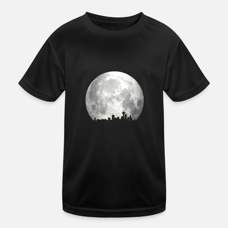 full moon skyline Kids Functional T-Shirt