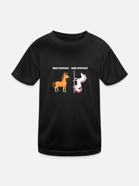 My godmother aunt nephew niece gift - Kids Functional T-Shirt - black - Front