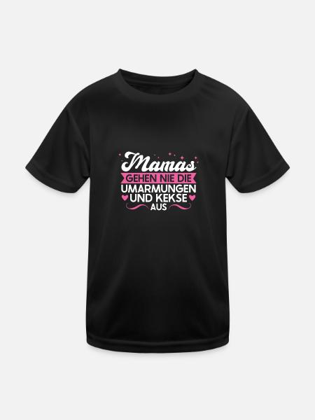 Mutter Familie Tochter Geschenk - Kinder Funktions-T-Shirt - Schwarz - Vorne