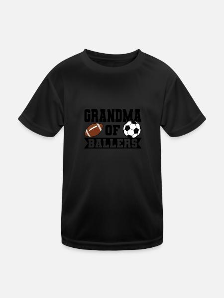 baller fussball baller Geschenk - Kinder Funktions-T-Shirt - Schwarz - Vorne