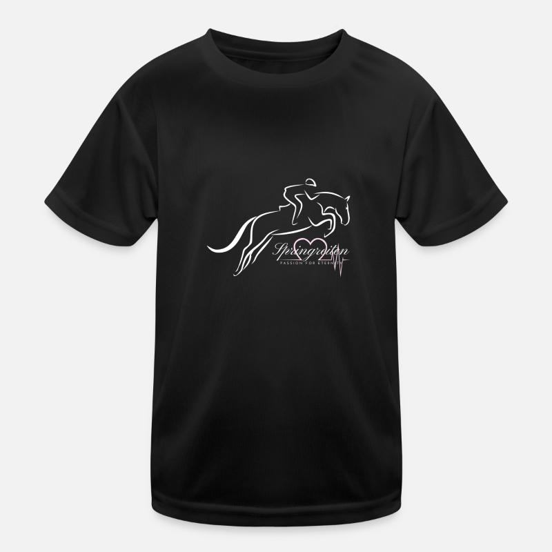 Springreiten aus Leidenschaft Kinder Funktions-T-Shirt