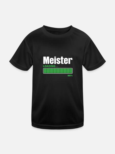 Meister Prüfung Meisterbrief Geschenk - Kinder Funktions-T-Shirt - Schwarz - Vorne