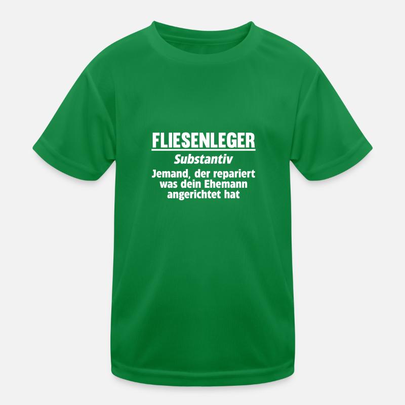 Fliesenleger Beruf Plattenleger Geschenk Kinder Funktions-T-Shirt