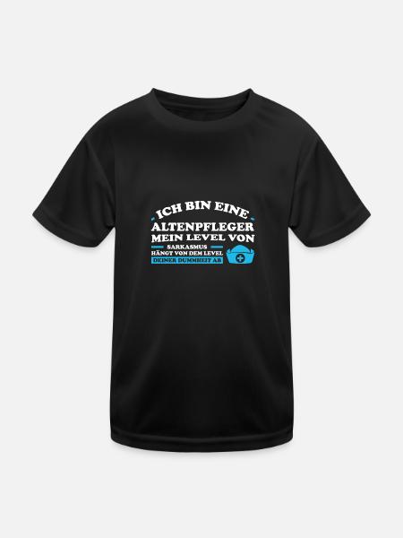 Altenpfleger Beruf Altenpflege Geschenk - Kinder Funktions-T-Shirt - Schwarz - Vorne