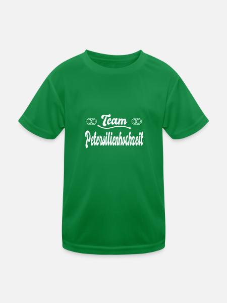 12,5. Hochzeitstag Ehe 12,5 Jahre Ehe Geschenk - Kinder Funktions-T-Shirt - Kelly Green - Vorne