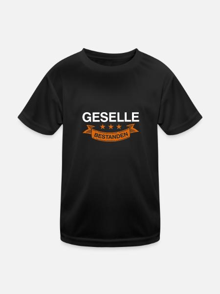 Geselle 2023 Prüfung Gesellen Prüfung Geschenk - Kinder Funktions-T-Shirt - Schwarz - Vorne