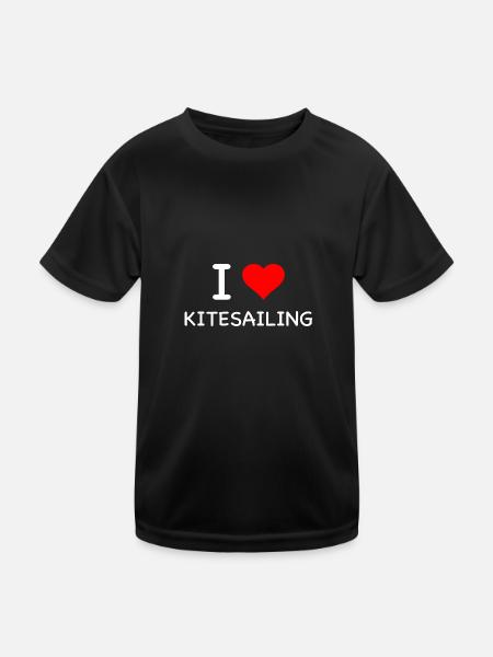 Kitesailing - Kids Functional T-Shirt - black - Front