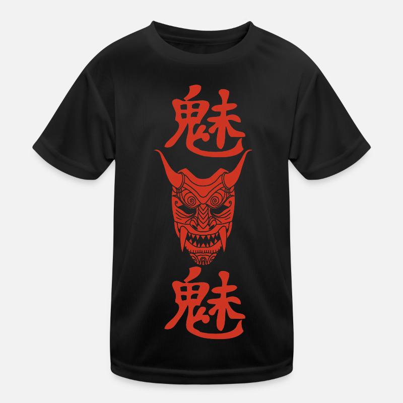 Japanischer roter Dämon Kinder Funktions-T-Shirt