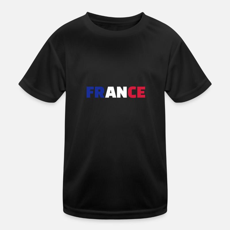 France - T-shirt sport Enfant - noir