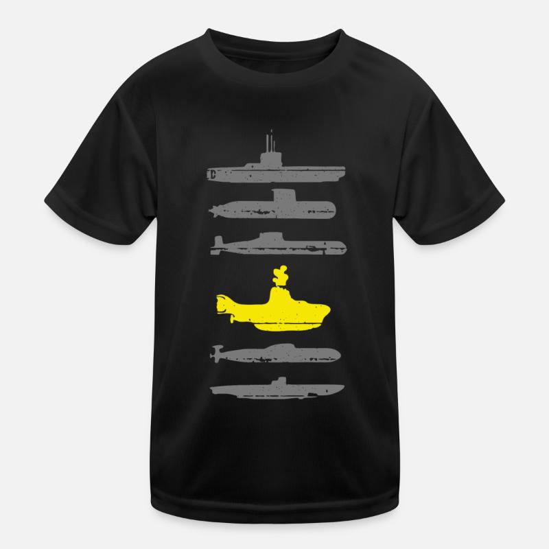U-Boot-Grafik - Kinder Funktions-T-Shirt - Schwarz