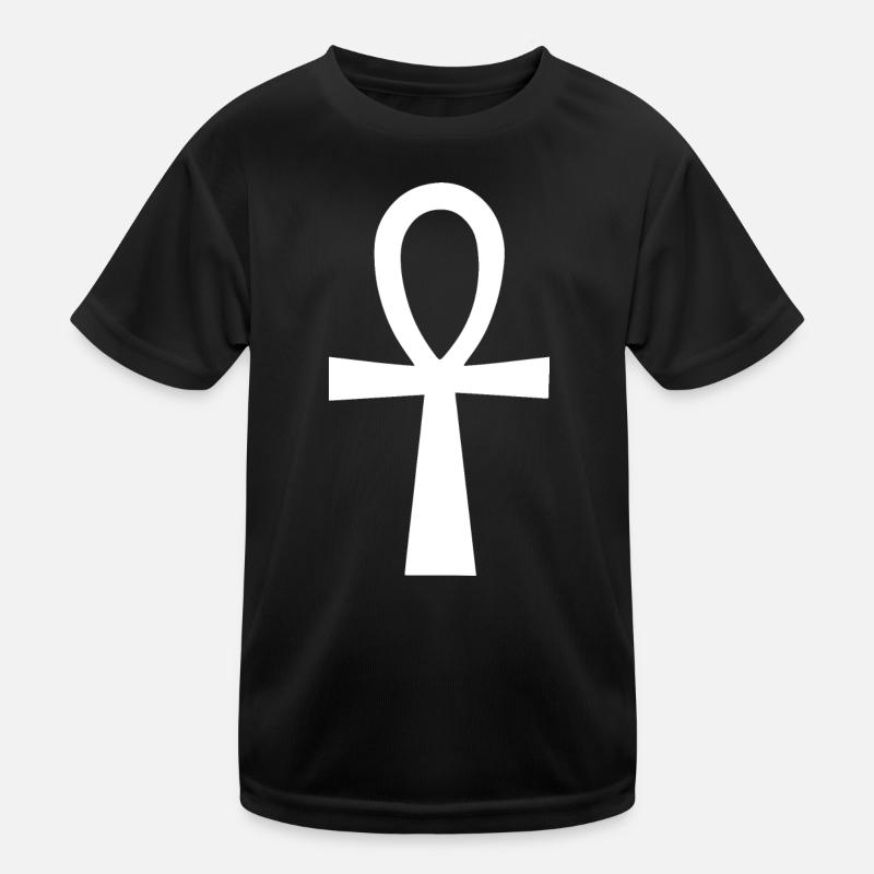 Hieroglyphs - Kinder Funktions-T-Shirt - Schwarz