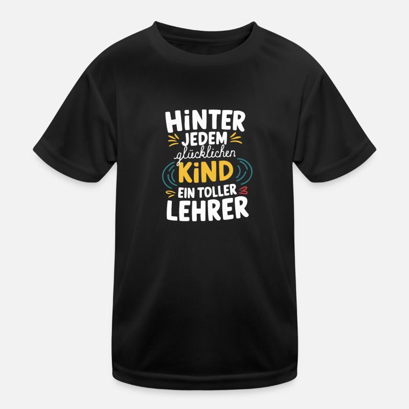 Hinter Kind Lehrer Tolle Anerkennung Dankeschön Kinder Funktions-T-Shirt